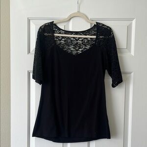 Torrid Black Lace Floral Top Size 1X